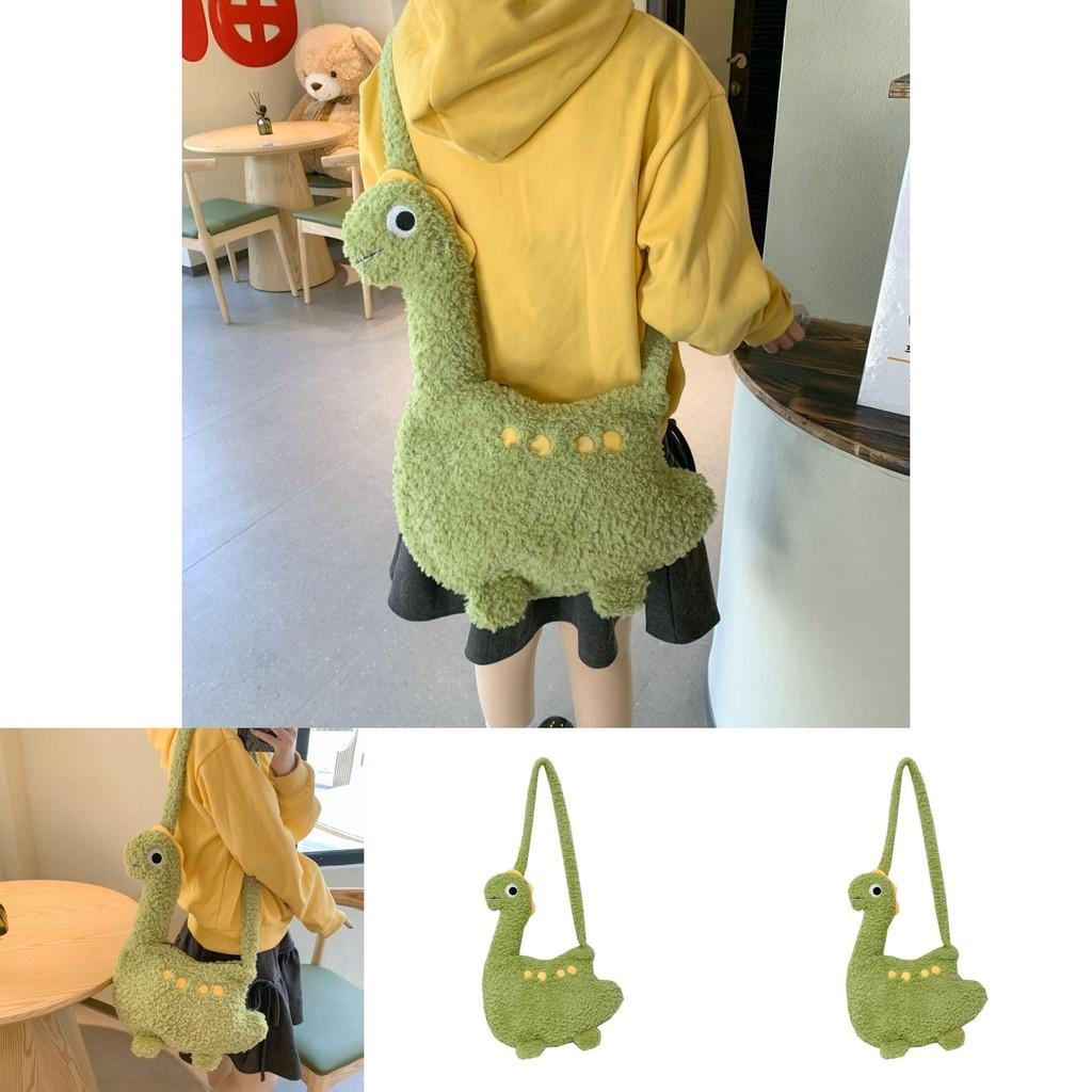 Dinosaur Plush Toy Shoulder Bag For Kids Casual Use With Polyester Material And Soft Design