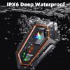 Y20-2X Motorcycle Helmet Bluetooth Headset 2-Riders Intercom 1000M RGB Light IPX6 Waterproof BT5.0 Voice Assistant Music Player