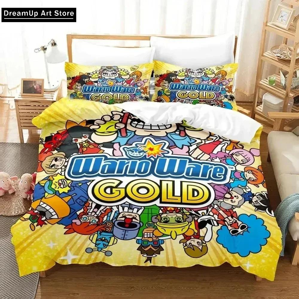 Cartoon Wario Ware Get It Together Bedding Set Boys Girls Twin Queen Full Size Duvet Cover Pillowcase Bed Adult Bedroom
