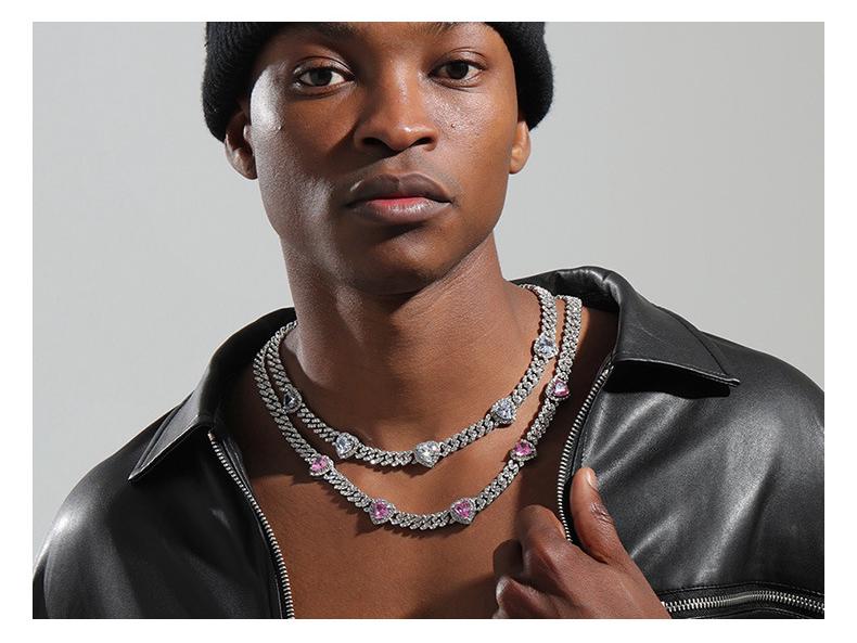 TEMU Creative Alloy Full Diamond Cross Necklace