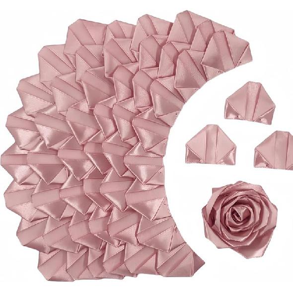 300Pcs Premade Satin Ribbon Rose Petals Half-Finished for Eternal Rose DIY Ramos Forever Flowers Bouquets Everlasting Floral,for