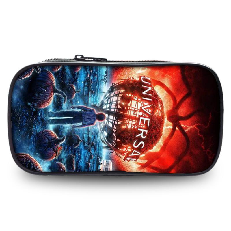 Stranger Things Pencil Case With Nylon Material For Students And Kids