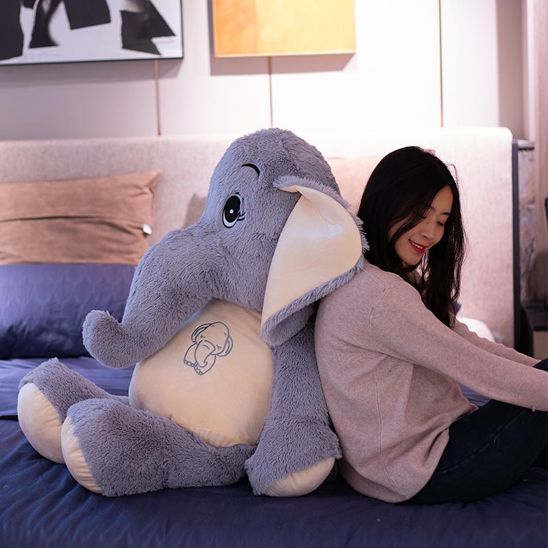 38-98cm Giant Plush Elephant Stuffed Animal Soft Cuddle Pillow Cute Big Ears Toy Gift for Friends and Lovers