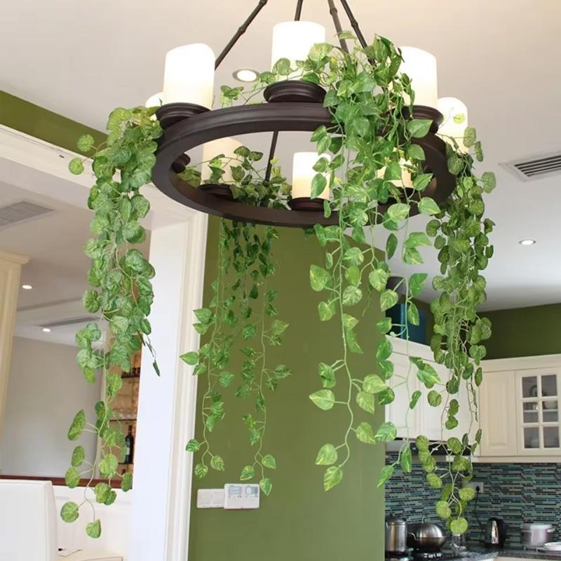 1PC Artificial Plant Outdoor Simulation Plant Wall Hanging Ivy Leaf Home Garden Decoration Silk Leaf Green Plant