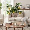 Green Leaves Artificial Lemon Branch Lifelike Handmade Artificial Orange Fruits Realistic Plastic Fruit Fake Fruit Props Hotel