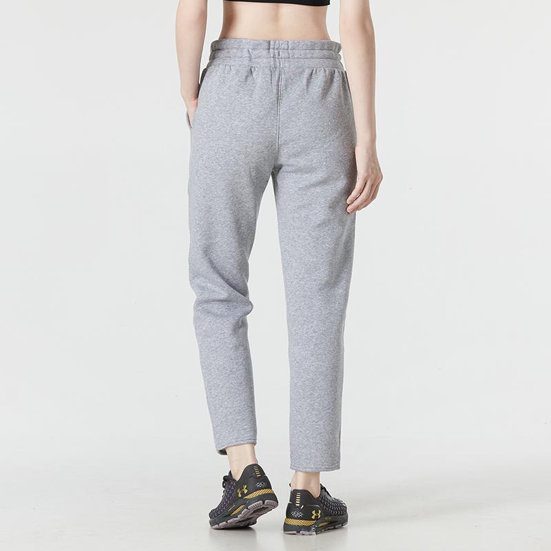 Under Armour Solid Color Fleece Training Pants Women pants Gray 1356417-035