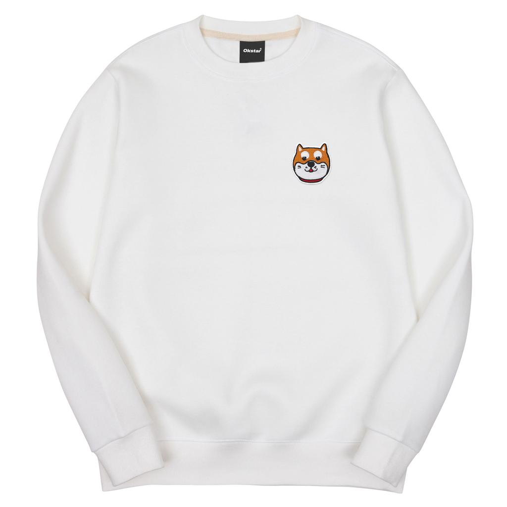 OKSTAR Shiba Inu Embroidery Patch Double-Sided Sweatshirt (Type D)