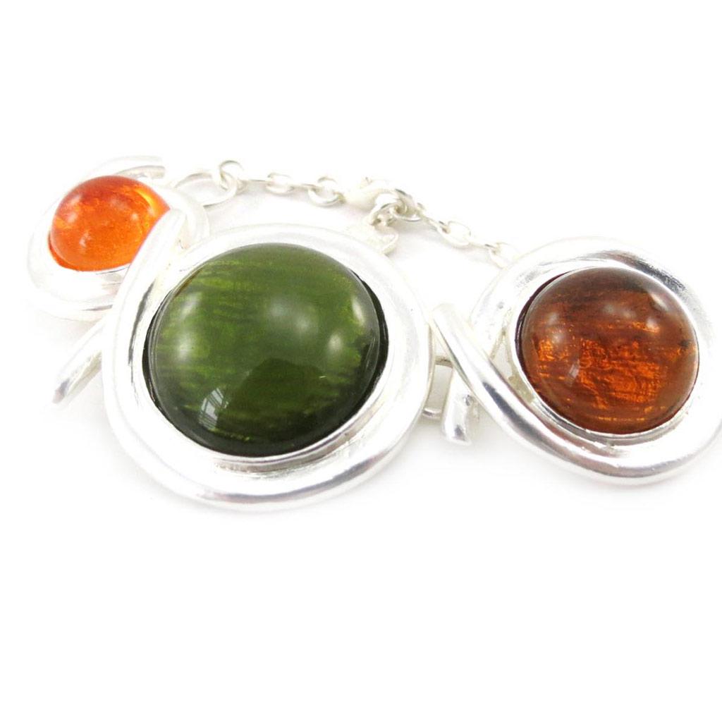 Dolce Vita [J3383] - Orangegrünes Designer-Armband „Dragibus“.