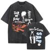 Washed Vintage Rock Band Alice In Chains Jar of Flies Graphic T-shirt Men Women Gothic Punk Street Oversized T Shirts Streetwear