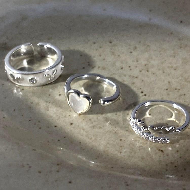 Love Shell Ring Ins Niche Temperament Girlfriends Couple Ring Women High Sense Opening Adjustable Ring Tide