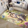 Office Carpet Cute Kitten Swing with Flowers and Butterflies Perfect for Sofa Protection Und