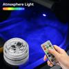 Kablosuz Yapışkanlı LED Araç İç Ortam Işığı Uzaktan Kumanda Dekorasyon Otomatik Çatı Ayak Atmosfer Lambası Pil ile Renkli