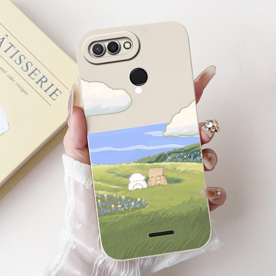 For Xiaomi Redmi 6 6A Case Soft Matte Silicone Capa Goothic Style Cartoon Panda Flower Back Cover For Redmi6 Redmi6a Coque Funda