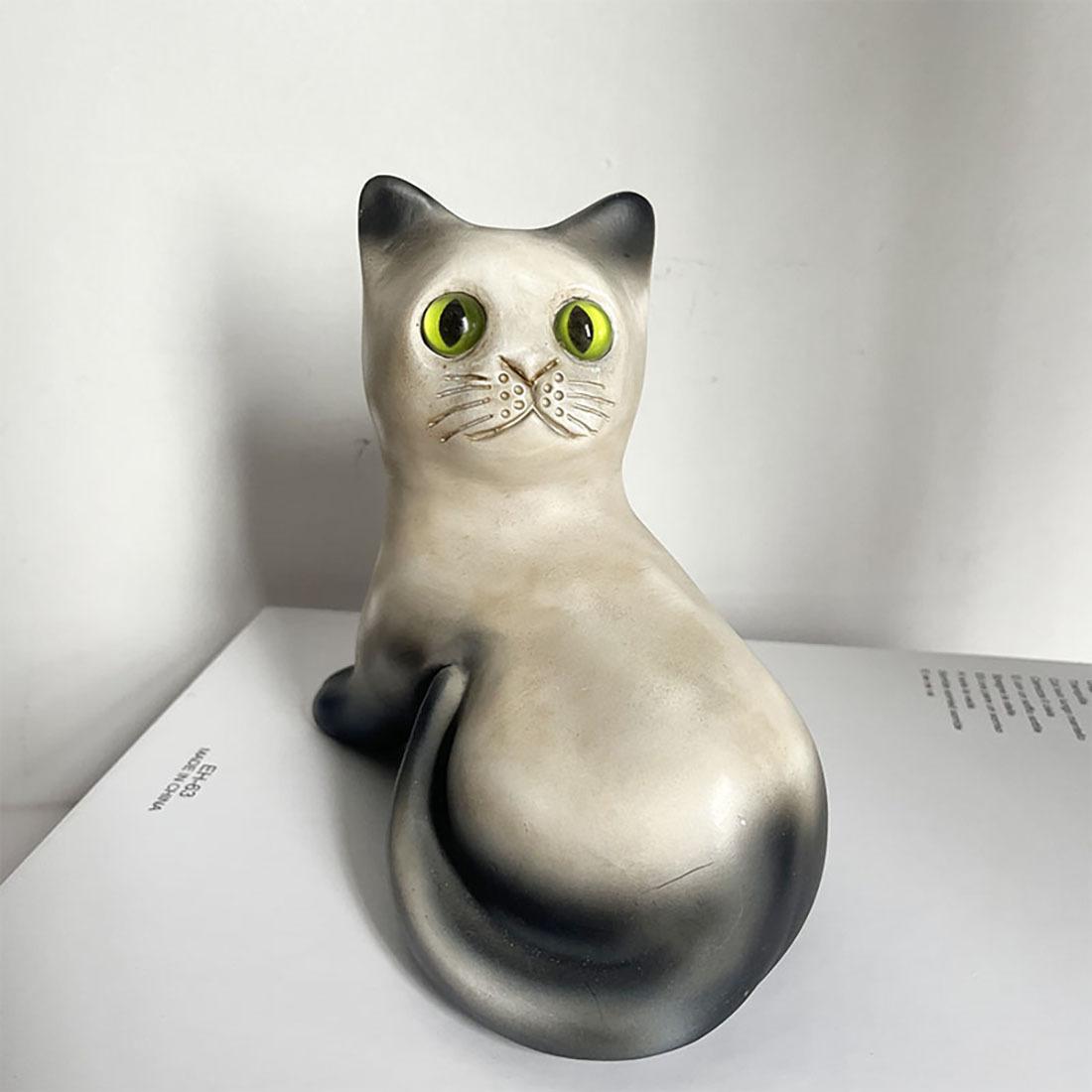 Garden Home Resin Cat Lovers Gift Cat Memorial Ornament Sculpture Decoration