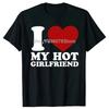 I Love My Super Hot Beautiful Girlfriend Stay Away on The Back T Shirt Cotton Streetwear Short Sleeve Gf Tshirt  Clothing