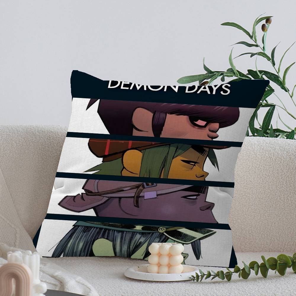 

Band GGorillaz Personalized Pillow Cover Kids Bedroom Wild Party Decor Pillowcase kid Birthday shower Gift 30x30 cm