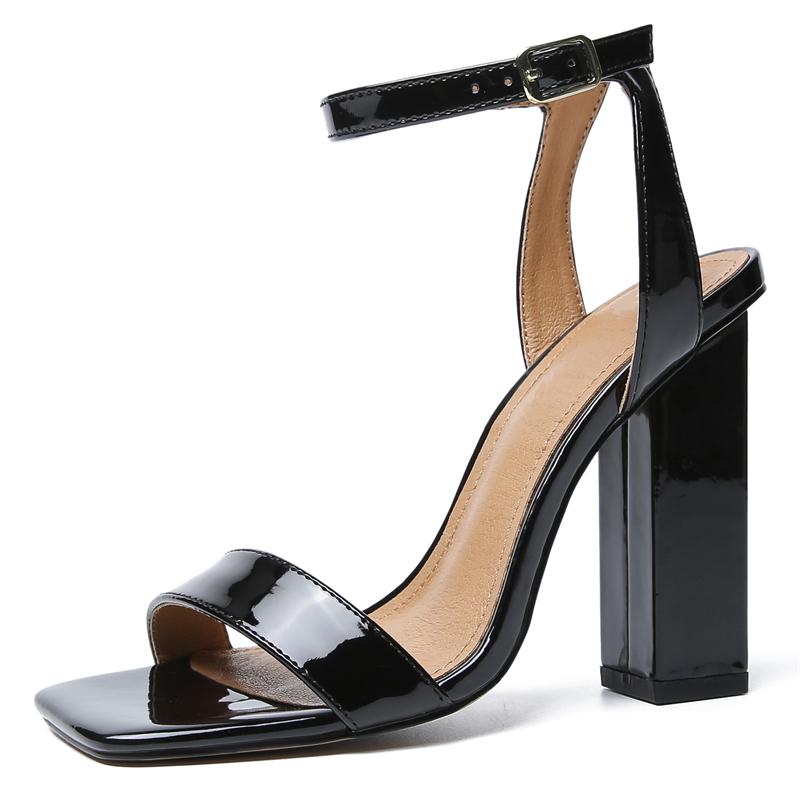 

Модные роскошные летние туфли на высоком каблуке, женские сексуальные шлепанцы, черные, красные, на каблуке, танцевальные, офисные, свадебные туфли, туфли-лодочки, большой размер 45 45 чёрный