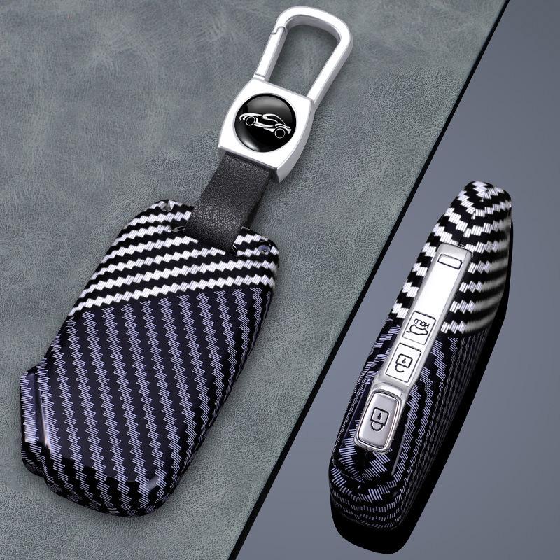 Kia Sportage Remote Key Cover - Carbon Fiber Texture for New K3, K5, KX5, KX3, Seltos.