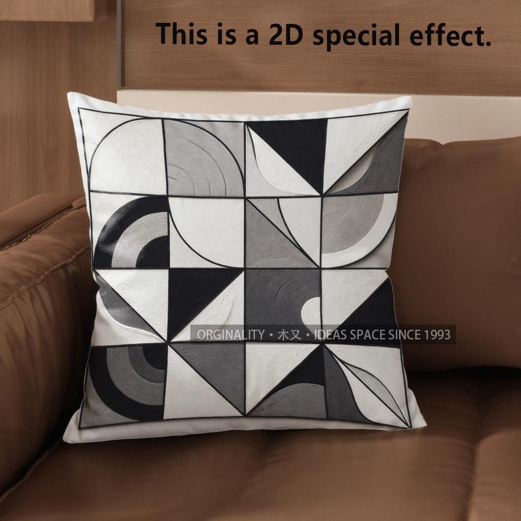 2D Modern Abstract Pattern Digital Print Pillowcases Pattern Cushion Cover Suitable For Sofa Bedroom Car Pillow Cover
