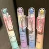 1 Set Gel Pen of Four Star-Shaped Press Pens, Gradient Color Star-Shaped Pen Cap Transparent Pen Clip, Granular Non-Slip Pen Grip Comfortable Grip