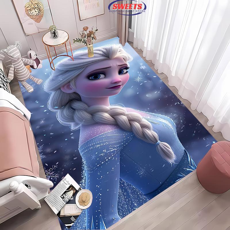 

Ковер с 3D-печатью HD «Холодное сердце» Эльза и Анна для гостиной, детской спальни, дивана, придверный коврик, напольный коврик, противоскользящий декоративный коврик 40x60cm (16x24in)