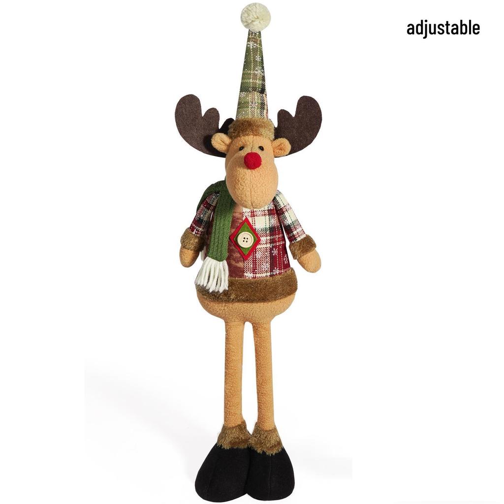 Christmas Telescopic Plush Toys: Santa Claus, Snowman & Reindeer Decorations
