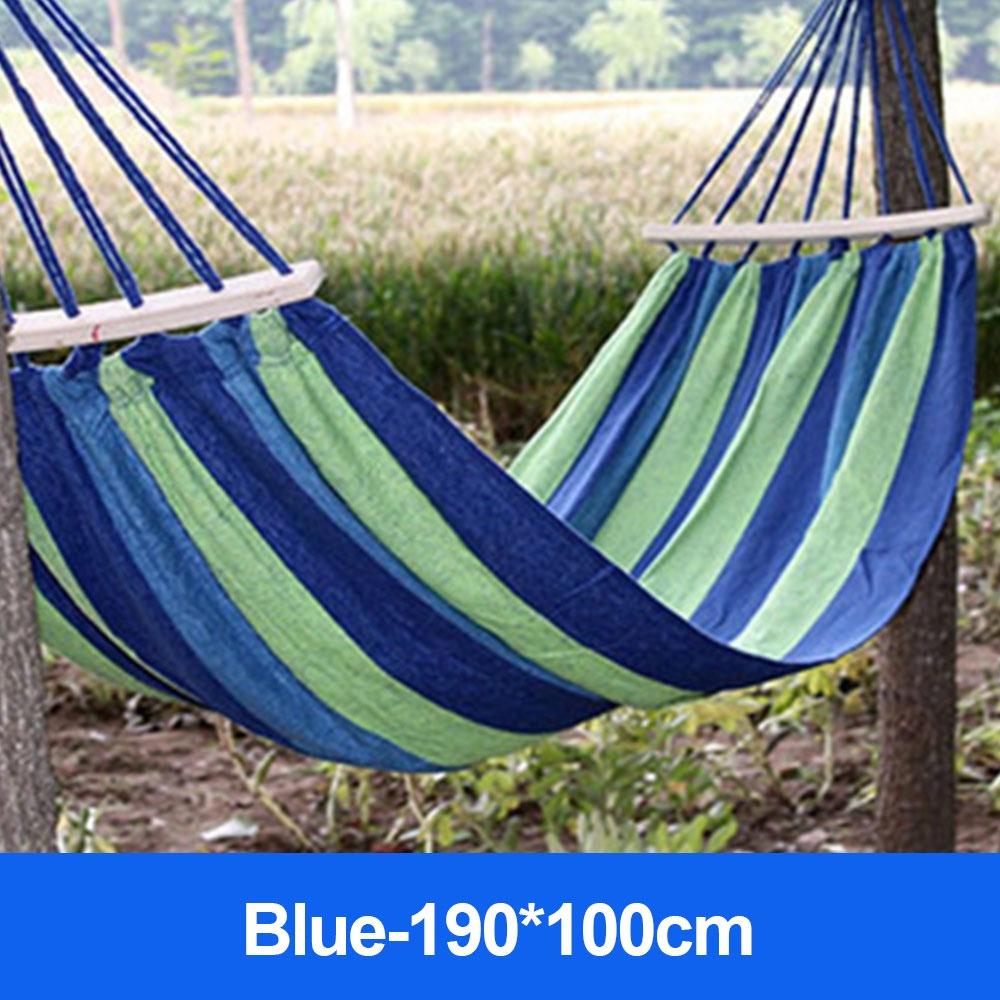 Thick Canvas Camping Hammock Good Load-bearing Swing Hammock Hanging Bed Beach Leisure Activities
