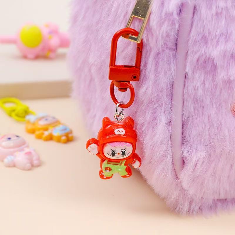 Colorful Labrador Resin Keychain Pendant for Girls' Bags, Cute Cartoon Ornament