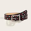 Fashion Vintage Polk Dot Women Belts Y2K Girls Pin Buckle Belt Waistband Jeans Belts PU Leather Waist Strap Gift