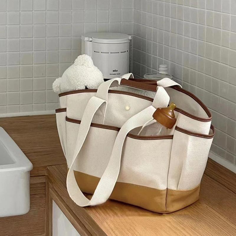 Large Capacity Casual Versatile Messenger Mother and Baby Bag Going Out Portable and Lightweight Canvas Bag
