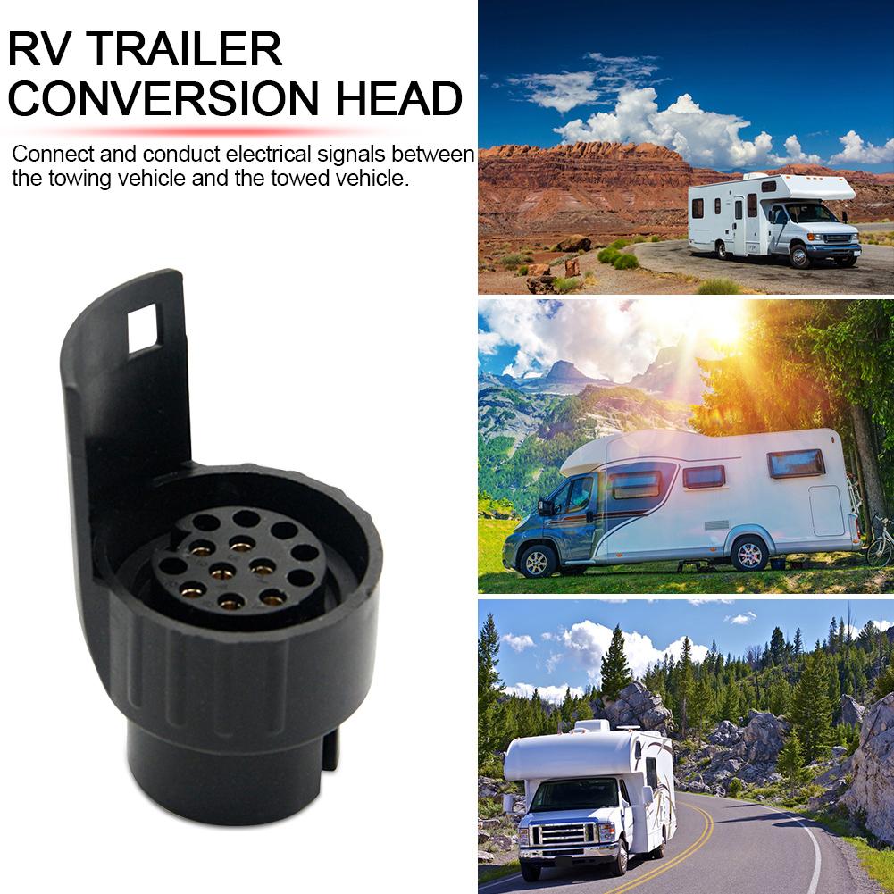 7 Pin To 13 Pin Towing Adapter Copper Core Trailer Adapter 12/24V Socket Plug Mini Socket Converter for Sedan Boat Truck Camper China Mainland