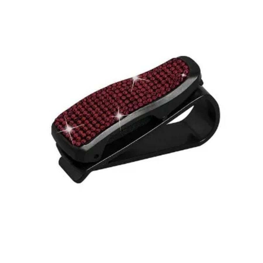 Glasögonhållare Bil Solskydd Solglasögon Glasögon Fäste Med Biljettkortklämma Biltillbehör Glasögonhållare