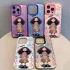 Ins Wind Hello Color Curly Hair Girl Mobile Phone Case iPhone16 Anti-drop Color Silver Apple 17 Girlfriend 15pm