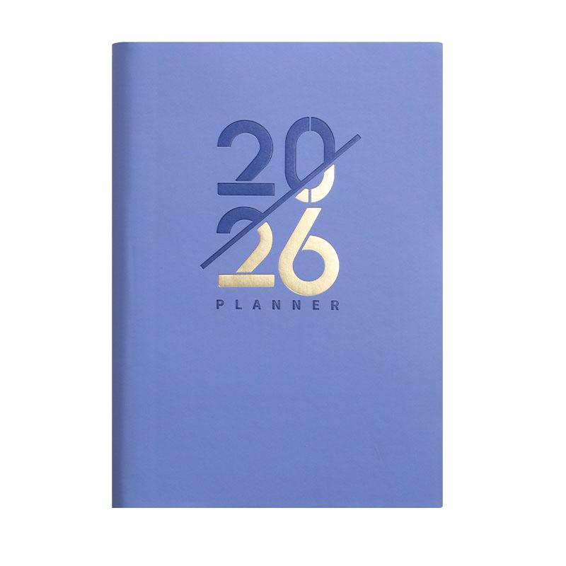 Планировщик-дневник на 2026 год на каждый день - Мягкая обложка A5 Дневник 2026 года с временем Годовой календарь 2026-2027 Множество функциональных страниц Книги для записи встреч для работы и учебы