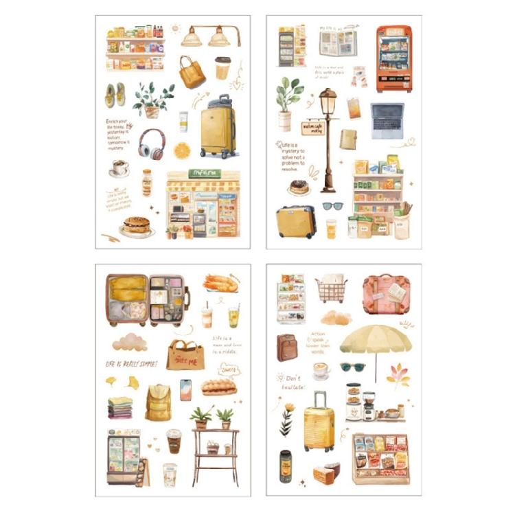 Bullets Journals Decal PET Travel Scrapbooking Sticker Cute Decorative Sticker for DIY Craft Journaling Scrapbooks