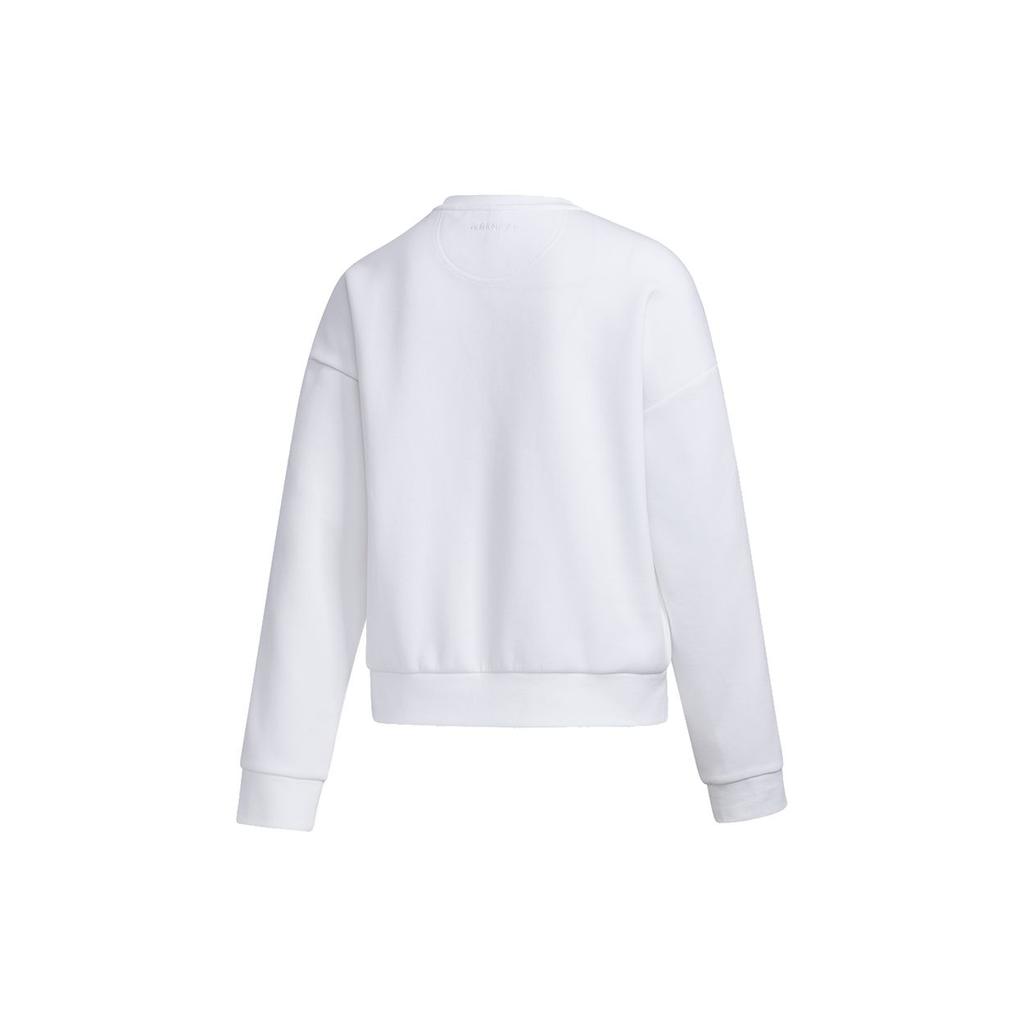 Adidas Neo Letter Print Sports Crew Neck Sweatshirt Women Sweatshirt White GP5871