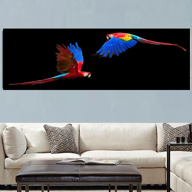 Tierische horizontale Vögel auf den Linien, Öl-Leinwand-Gemälde, Pop-Art-Poster und Drucke, Bilder, Wohnzimmer, Schlafzimmer, Heimdekoration