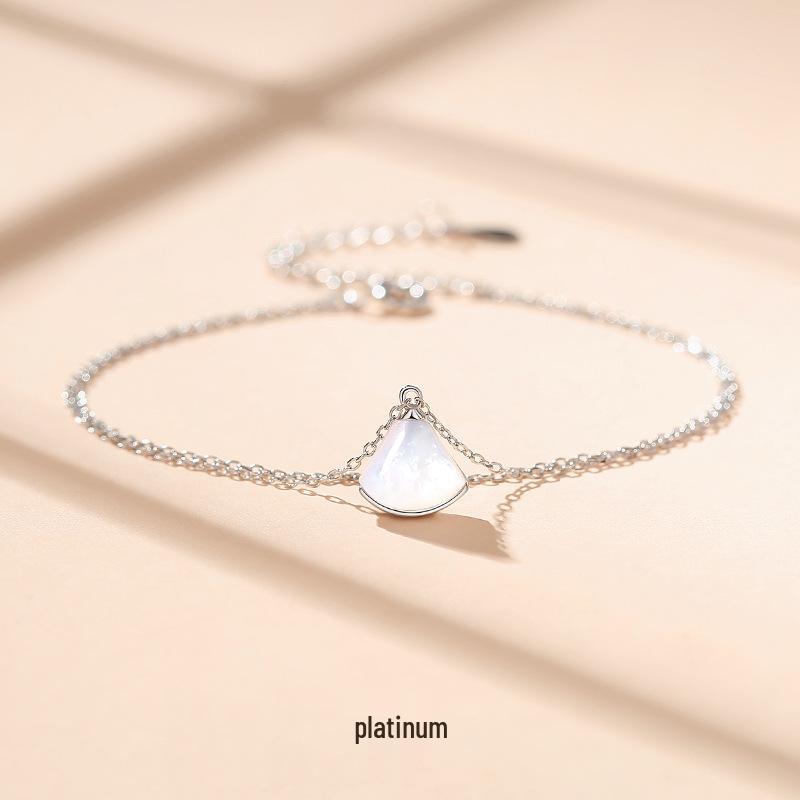 

S925 Silver Skirt Bracelet for Women: Korean Style, Simple, and Unique - Perfect Birthday Gift for Friends and Students. 925 Silver платиновый