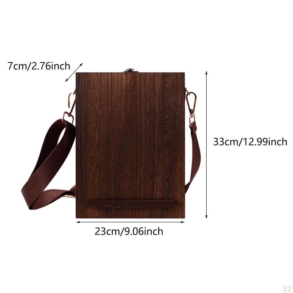Scrittori Messenger Scatola di Legno Cavalletto da Tavolo con Coperchio Incernierato Borsa Porta Attrezzi per Artisti Scrittura per