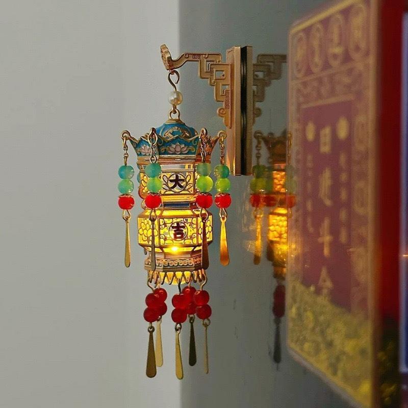 

Beijing Palace Museum Grand Gedi Palace Lantern Refrigerator Sticks Lantern Glowing Tourism Chinese Refrigerator Magnets One Size