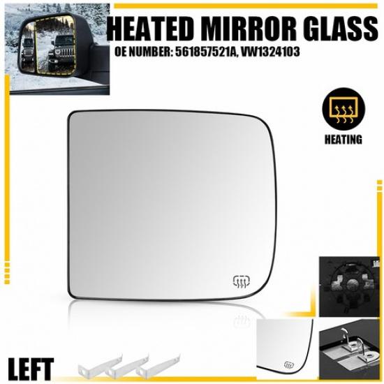 Towing Mirror Glass Heated Upper Driver Side Left LH for Dodge Ram Pickup N