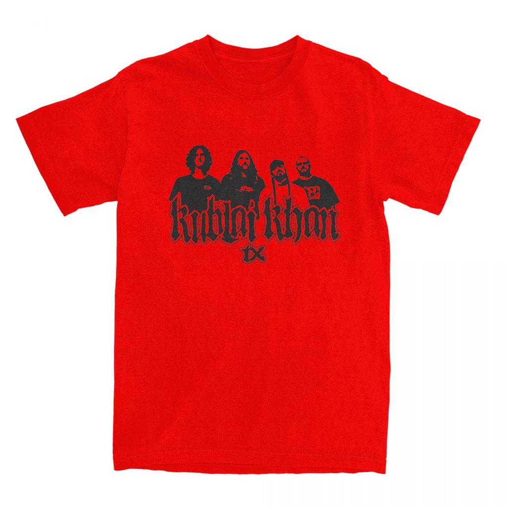 Men's Kublai Khan TX T-Shirts Music Band Pure Cotton Tees Summer Funny Short Sleeve T Shirt O-Neck Hip Hop Tee Shirt Large Size