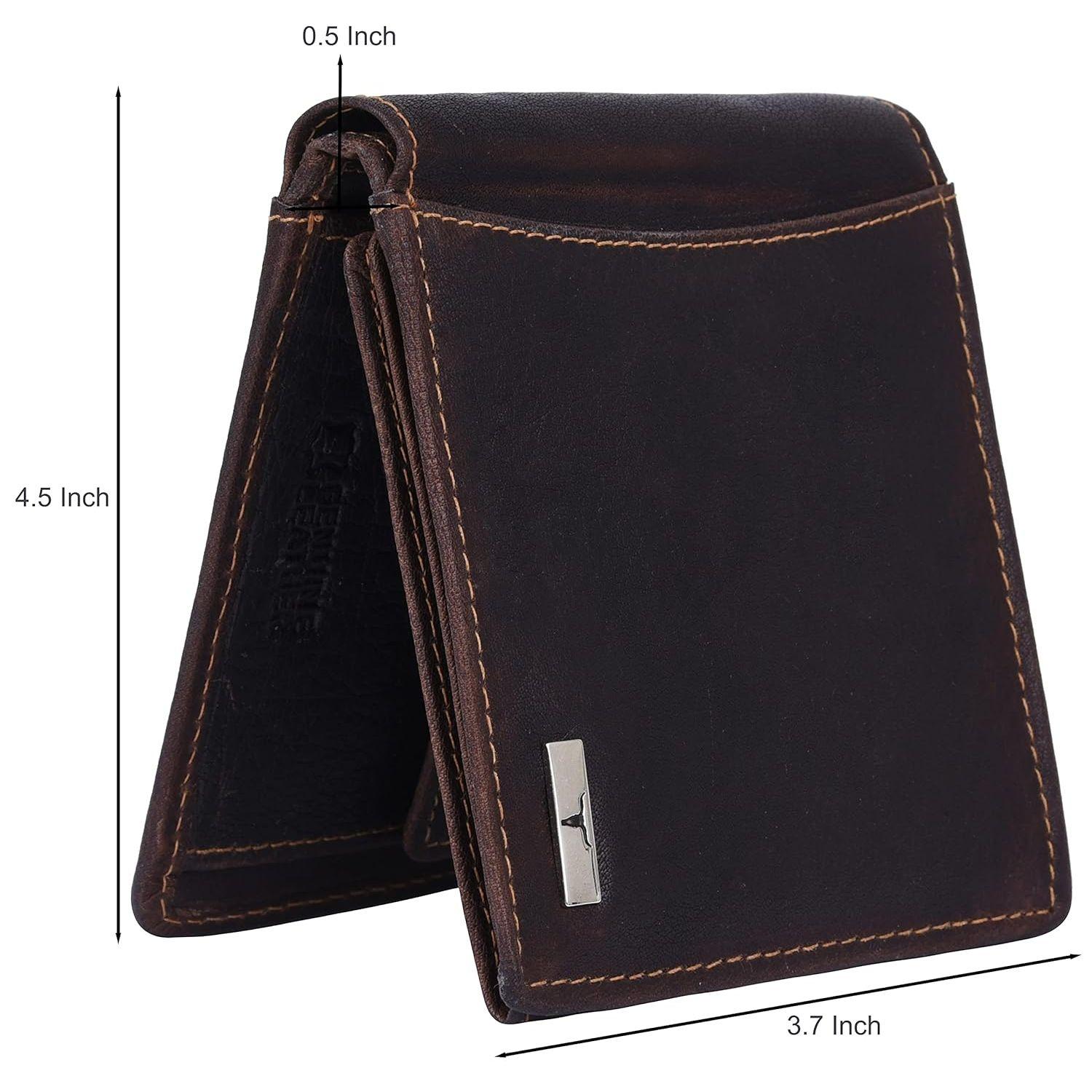 Мужской кожаный кошелек Oliver Vintage коричневого цвета — фото 2