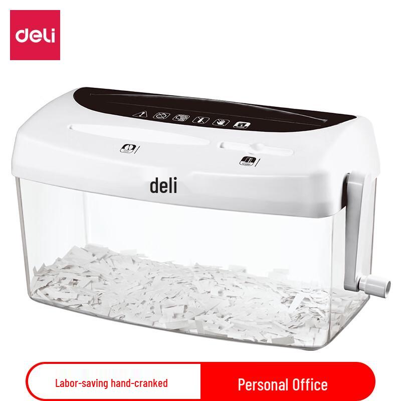 

Deli Level 4 Security Hand-Crank Paper Shredder CN plug (adapter included)