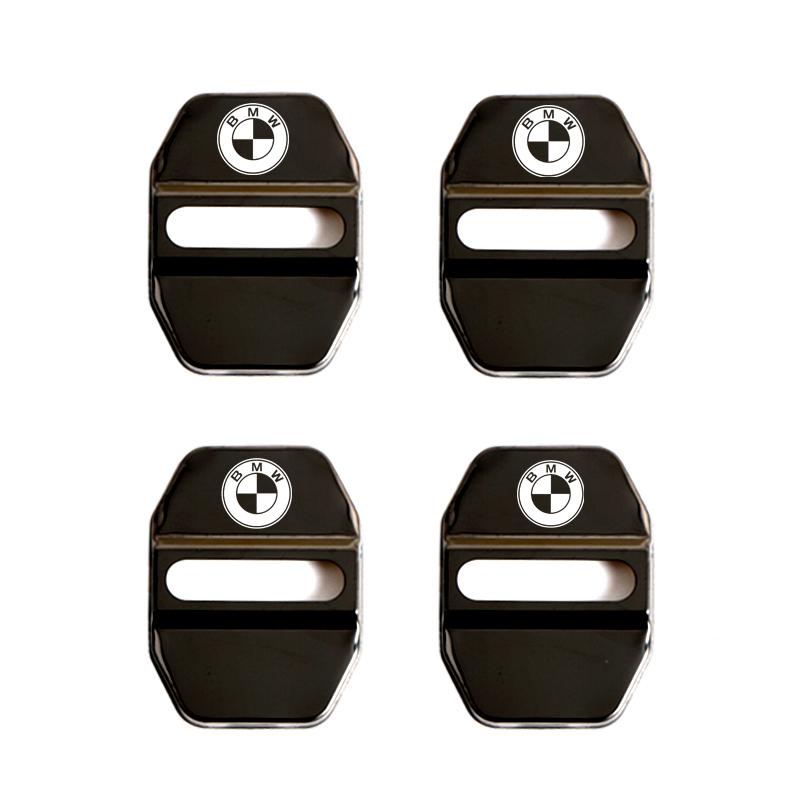 4pcs Slim Design Car Door Lock Cover Emblem Stainless Steel Protective Case Compact Exterior Decoration Auto Accessories For BMW npmk56