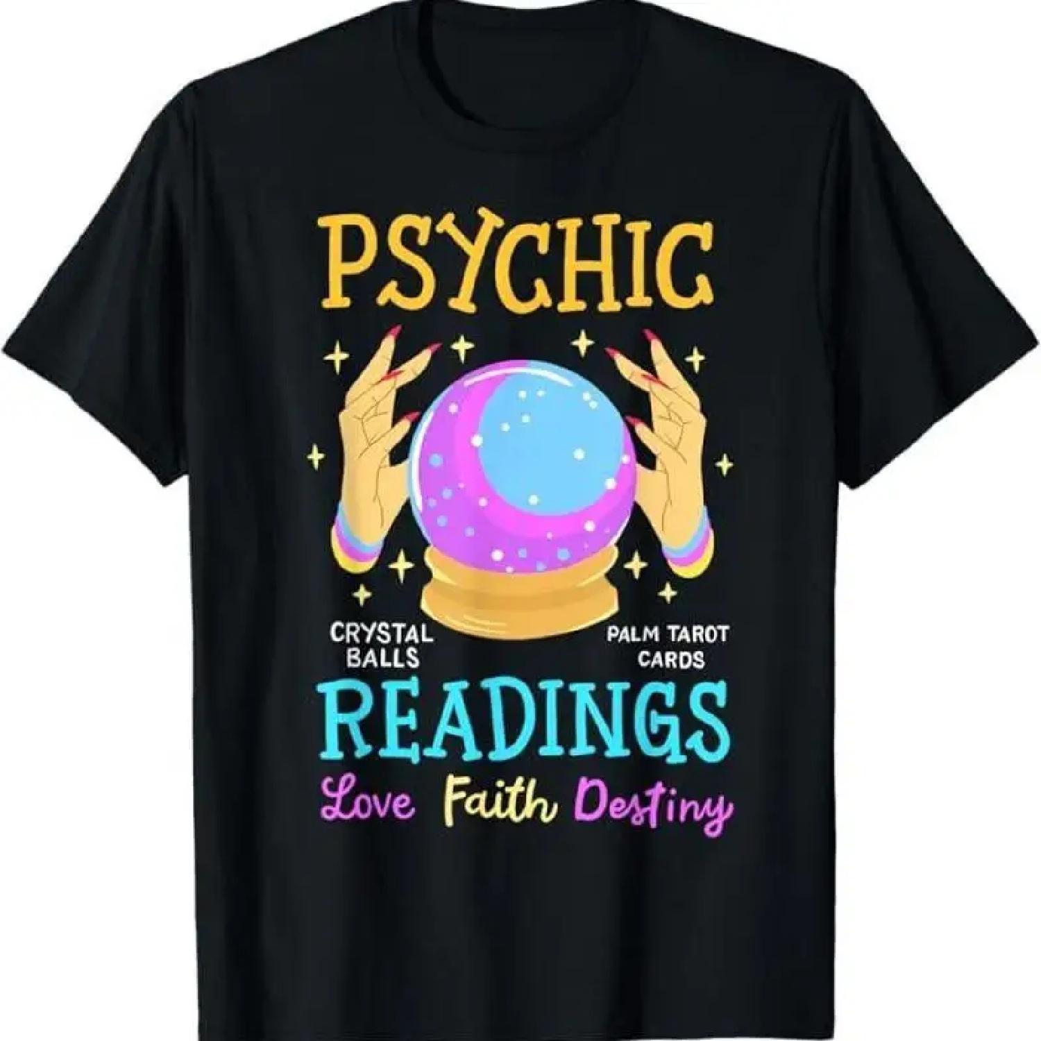 НОВЫЙ ОГРАНИЧЕННЫЙ арт Гадалка Психические чтения Таро Плач Классическая футболка S 5XL XXXXXL разноцветный