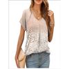 2026 New Summer Women T-shirt 3d Fashion Print Gradient Harajuku T Shirt Oversized Tee For Ladies Clothing New Short Sleeve V-Ne