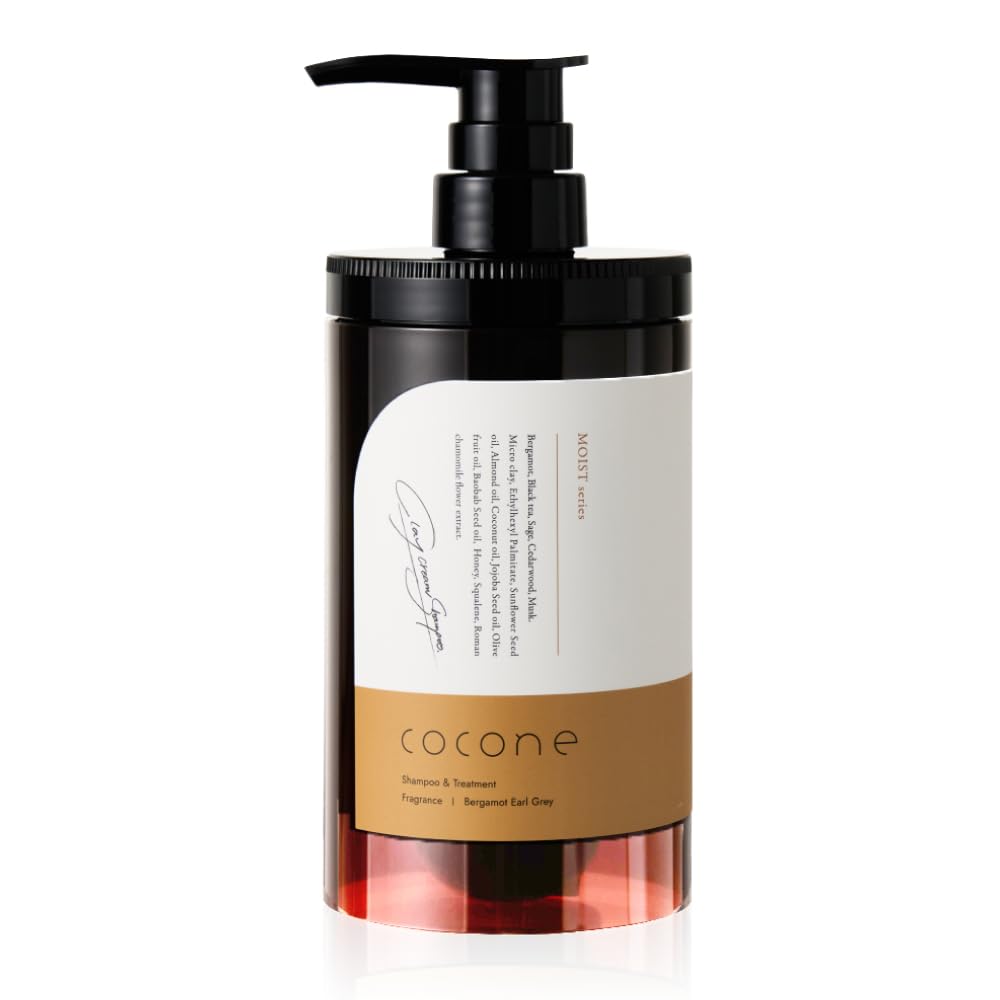 

Cocone Clay Cream Shampoo Luxurious Moist Shiny Hair Repair Moisturizing Hagukumi Plus 1 Bottle (Earl Grey Bergamot)