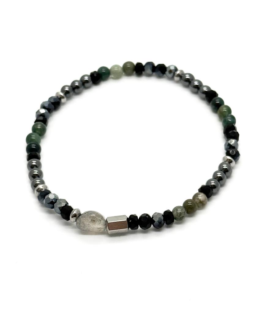 Monoflux Core Tone Gemstone Bracelet _ Green Core