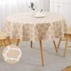 Waterproof Tablecloth Heat -Resistant Round Pvc Table Cloth For Wedding Kitchen Dining Desk Moroccan Table Coat Cover